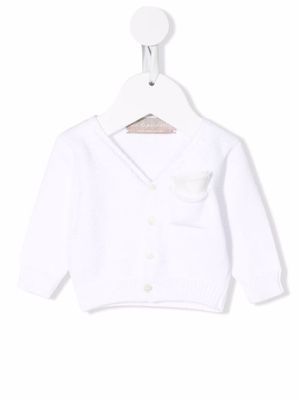 La Stupenderia cardigan en maille à boutonnière - Blanc