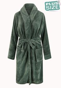 Plus size badjas unisex - olijfgroen-3Xl/4XL