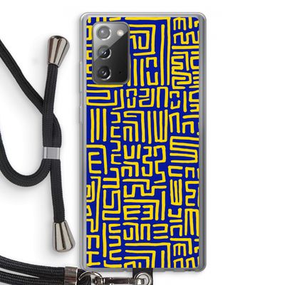 Majorelle Blue Print: Samsung Galaxy Note 20 / Note 20 5G Transparant Hoesje met koord