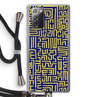 Majorelle Blue Print: Samsung Galaxy Note 20 / Note 20 5G Transparant Hoesje met koord