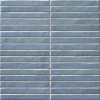 Pencil Kromo Teal mozaiektegel 35x35 blauw