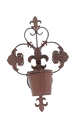 Wanddeco met pot 36x15x56 cm - Buitengewoon de boet