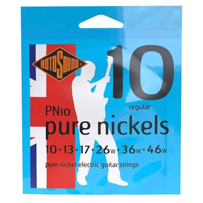 Rotosound PN10 snarenset elektrisch pure nickel wound 10-46