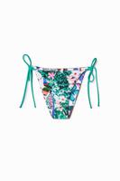 Gebloemd bikinibroekje - GREEN - L