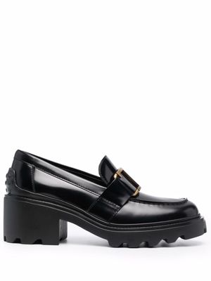 Tod's mocassins 60 mm à plaque logo - Noir