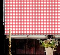 Keuken raambekleding Rode geruite decoratie