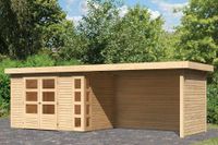 Woodfeeling | Tuinhuis Kerko 4 met Overkapping 2,8, Zij- en Achterwand | Onbehandeld