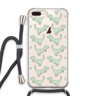 Dinos: iPhone 8 Plus Transparant Hoesje met koord