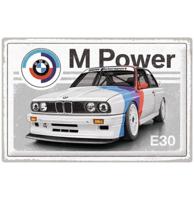 Metalen Bord - BMW E30 M Power 40 x 60 cm