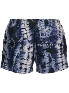 Timo Trunks short de bain à motif tie dye - Bleu