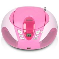 LENCO SCD-37 USB Pink - Draagbare FM Radio CD en USB speler - Roze