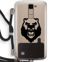 Angry Bear (black): LG K10 (2016) Transparant Hoesje met koord