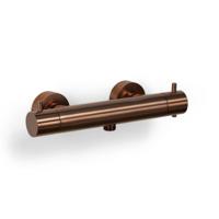 Douchekraan Blue label Brondby | Opbouw | Thermostaatkraan | 1-weg | 2-knops | Rond | Geborsteld brons PVD