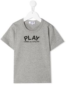 Comme Des Garçons Play Kids t-shirt à logo imprimé - Gris