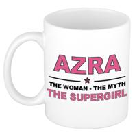 Azra cadeau mok - Woman Myth Supergirl - naam koffiemok - 300 ml - collega - moederdag