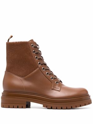Gianvito Rossi bottines à chevilles élastiquées - Marron