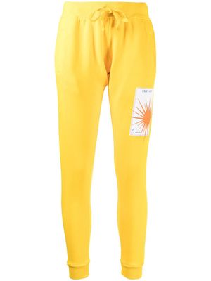 La Detresse pantalon de jogging à patch logo - Jaune