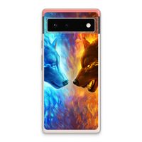 Fire & Ice: Google Pixel 6 Transparant Hoesje