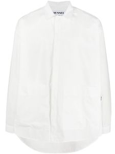Sunnei chemise ample en coton à détail de slogan - Blanc