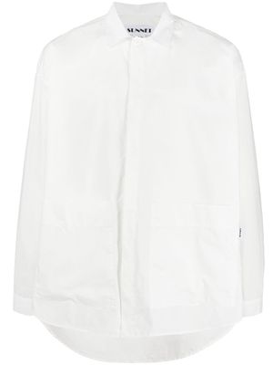 Sunnei chemise ample en coton à détail de slogan - Blanc