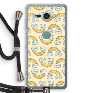 Regenboog: Sony Xperia XZ2 Compact Transparant Hoesje met koord