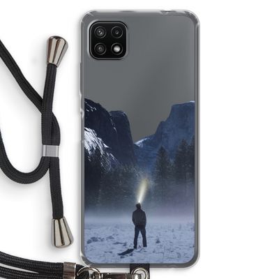 Wanderlust: Samsung Galaxy A22 5G Transparant Hoesje met koord