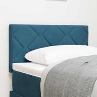 Hoofdbord Wandgemonteerd Geometrisch Donkerblauw 80 cm Fluweel