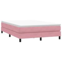 Boxspring zonder matras fluweel roze 140x210 cm