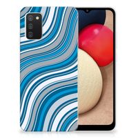 Samsung Galaxy A02s TPU bumper Waves Blue - thumbnail