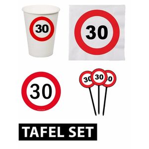 30 jaar stopbord tafel versiering set