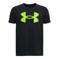 Under Armour Tech Big Logo T-Shirt Kids Zwart Lichtgroen