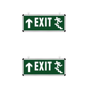 LED Noodverlichting Exit - 2 Pack - Rabonta Omhoog - Hangend - 3W