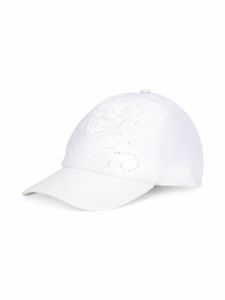 Dolce & Gabbana Kids casquette en broderie anglaise - Blanc