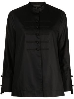 SHIATZY CHEN chemise en popeline à détail noué - Noir