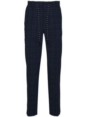 BOSS pantalon fuselé à carreaux - Bleu