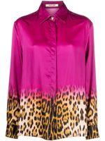 Roberto Cavalli blouse à imprimé léopard - Rose