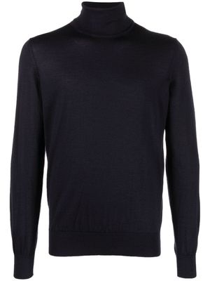 Zegna pull en cachemire mélangé à col roulé - Bleu