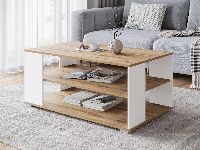 Salontafel WARIO 100 cm wotan eik/wit