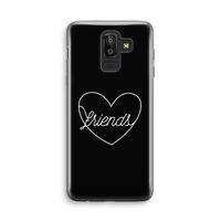Friends heart black: Samsung Galaxy J8 (2018) Transparant Hoesje