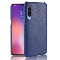 Shockproof Crocodile Texture PC + PU Case for Xiaomi Mi 9 (Blue)