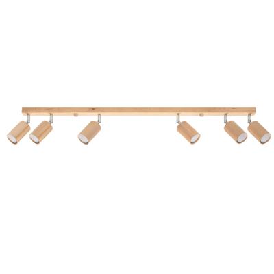 Plafondlamp BERG 6 naturel hout