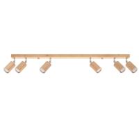 Plafondlamp BERG 6 naturel hout