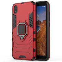 PC + TPU schokbestendige beschermhoes met magnetische ring houder voor Xiaomi Redmi 7A (rood)
