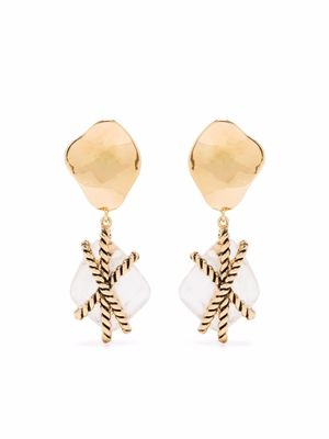 Aurelie Bidermann boucles d'oreilles Mycene ornées de cristal