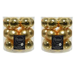 Kleine kerstballen - 36x st - goud - D4 cm - glas - kerstversiering