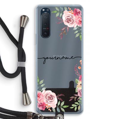 Rozen: Sony Xperia 5 II Transparant Hoesje met koord