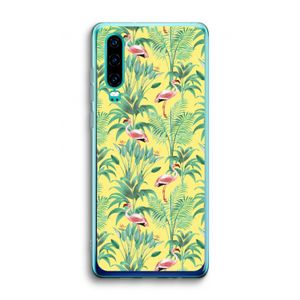Flamingo party: Huawei P30 Transparant Hoesje