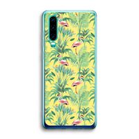 Flamingo party: Huawei P30 Transparant Hoesje Flamingo party: Huawei P30 Transparant Hoesje