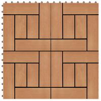 Terrastegels 30x30 cm 1 m HKC teakkleur 11 st