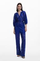 Kanten broek - BLUE - XS